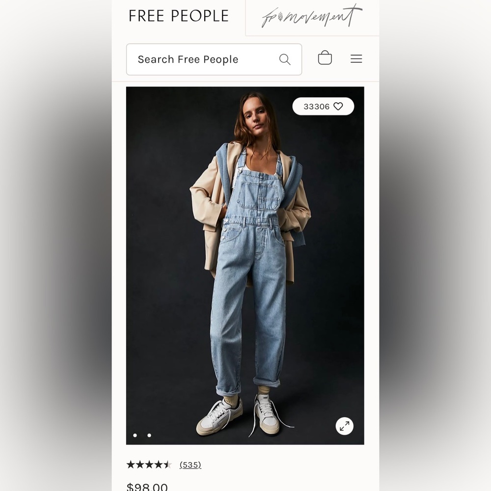Free People Ziggy Denim Overalls